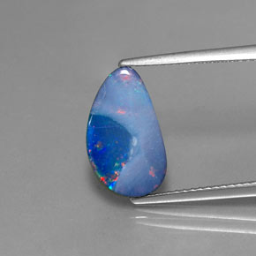 Doublet d'opale multicolore naturelle forme fantaisie, 2,64 ct, opaque