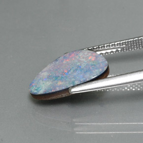 Doublet d'opale multicolore naturelle forme fantaisie, 2,09 ct, opaque