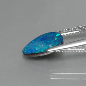 Doublet d'opale multicolore naturelle forme fantaisie, 1,64 ct, opaque