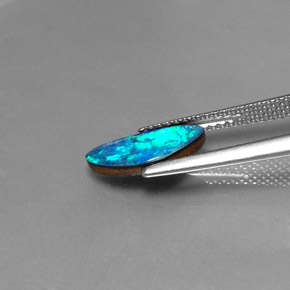 Doublet d'opale multicolore naturelle forme fantaisie, 1,20 ct, opaque