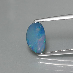 Doublet d'opale multicolore naturelle forme fantaisie, 0,92 ct, opaque