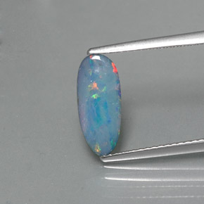 Doublet d'opale multicolore naturelle forme fantaisie, 0,98 ct, opaque