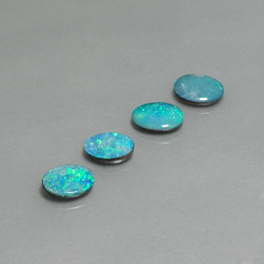Achetez naturel ct multicolore doublet d'opale gems, coupe ovale, en provenance australie chez gemselect. en stock, livraison internationale!