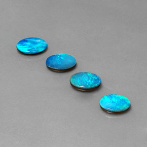 Achetez naturel ct multicolore doublet d'opale gems, coupe ovale, en provenance australie chez gemselect. en stock, livraison internationale!