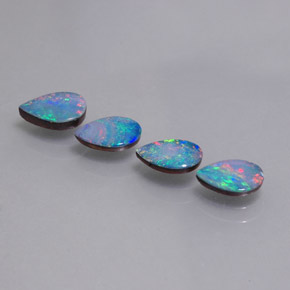 Achetez naturel ct Multicolore Opale Doublet gems, En forme de poire, En provenance Australie chez GemSelect. En stock, livraison internationale!