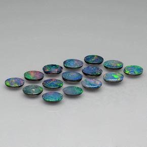 Achetez naturel ct Multicolore Opale Doublet gems, Coupe ovale, En provenance Australie chez GemSelect. En stock, livraison internationale!