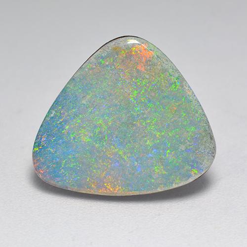 Opale Doublet Multicolore naturelle Trillion, 3.57 ct, Opaque