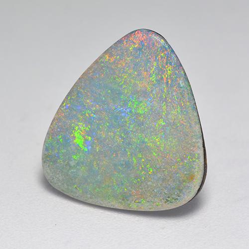 Opale Doublet Multicolore naturelle Trillion, 3.57 ct, Opaque