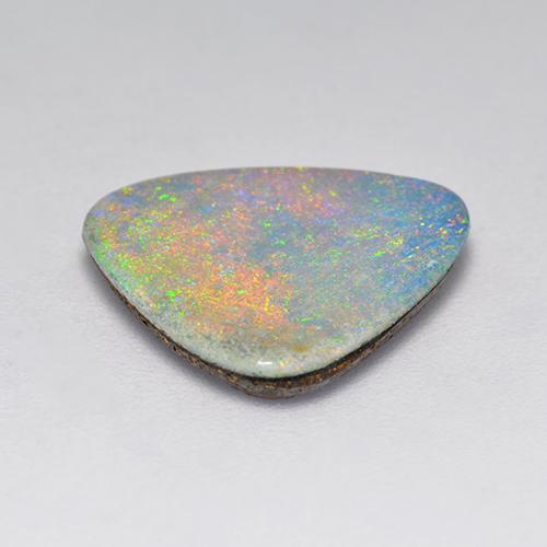 Opale Doublet Multicolore naturelle Trillion, 3.57 ct, Opaque