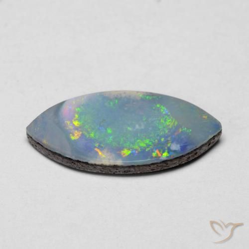 Opale Doublet Multicolore naturelle Marquise, 1.97 ct, Opaque