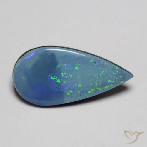 1.85ct Naturel Multicolore Opale Doublet, En forme de poire, Opaque