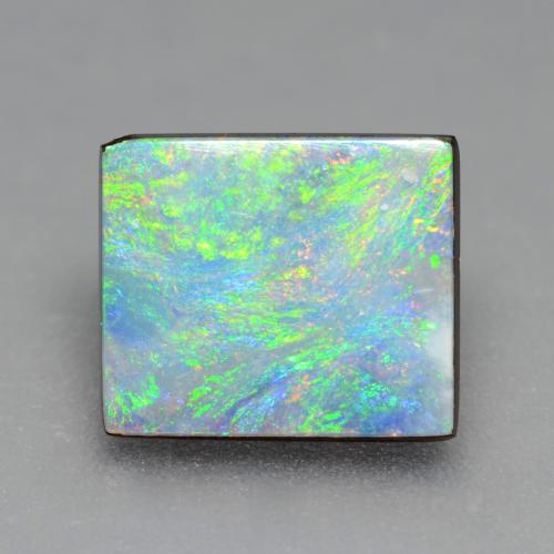 Opale Doublet Multicolore naturelle Baquette, 1.26 ct, Opaque