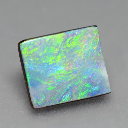 Opale Doublet Multicolore naturelle Baquette, 1.26 ct, Opaque