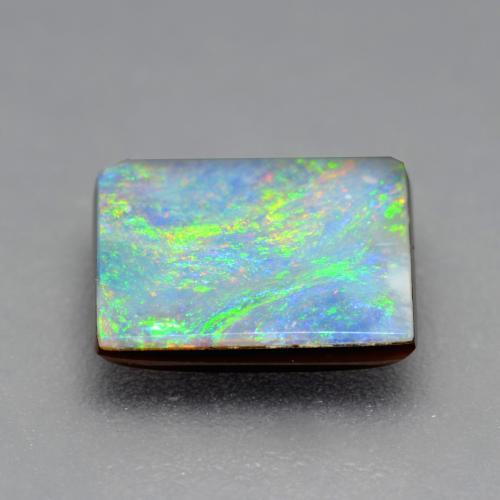 Opale Doublet Multicolore naturelle Baquette, 1.26 ct, Opaque