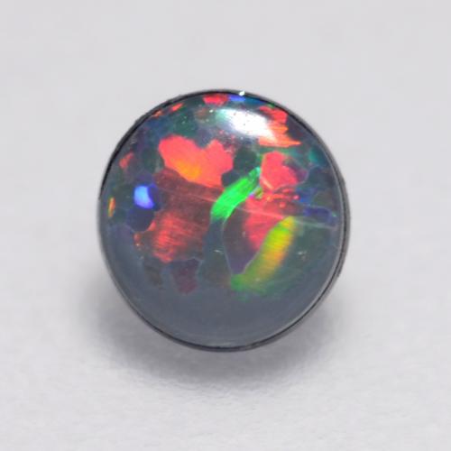 Opale Doublet Multicolore naturelle Coupe roude, 0.12 ct, Opaque
