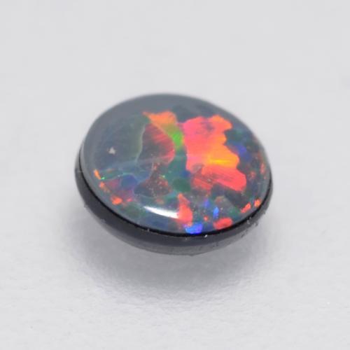 Opale Doublet Multicolore naturelle Coupe roude, 0.12 ct, Opaque