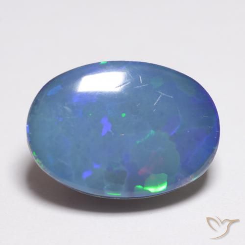 2.91ct Naturel Multicolore Opale Doublet, ovale, Opaque