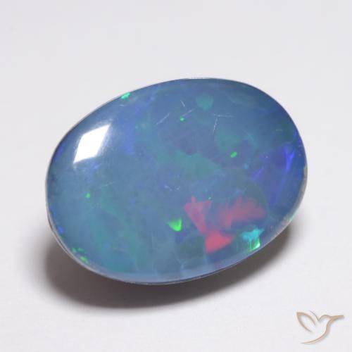 Opale Doublet Multicolore naturelle ovale, 2.91 ct, Opaque