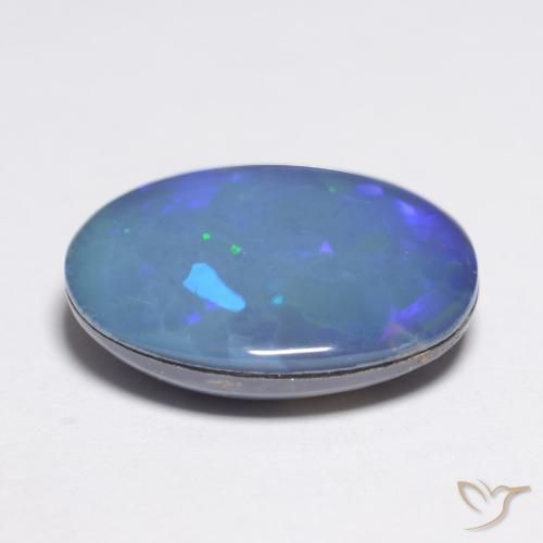 Opale Doublet Multicolore naturelle ovale, 2.91 ct, Opaque