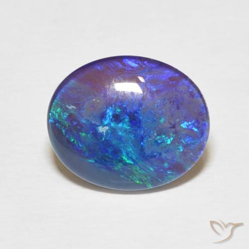 Opale Doublet Multicolore naturelle Coupe ovale, 2.71 ct, Opaque