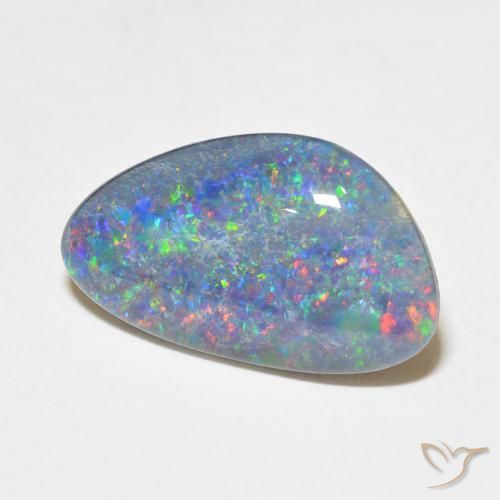 Doublet d'opale multicolore naturelle forme fantaisie, 6,40 ct, opaque