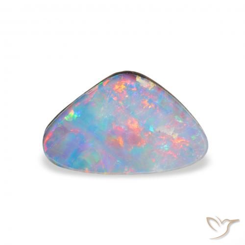 1.54ct Naturel Multicolore Opale Doublet, Trillion, Opaque