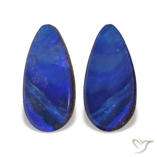 Shop natural 3.19ct Vert bleu multicolore Opale Doublet gems, En forme de poire, from Australie at GemSelect. In stock, global shipping!