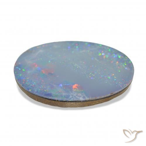 Opale Doublet Multicolore naturelle ovale, 8.15 ct, Opaque
