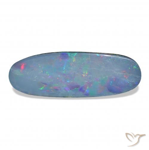 Opale Doublet Multicolore naturelle ovale, 5.12 ct, Opaque