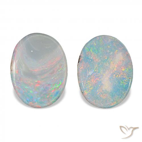 2.15ctw Multicolore Opale Doublet, ovale, Opaque