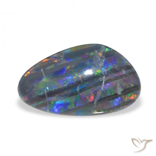 3.25ct Naturel Multicolore Triplet d'opale, Fantaisie, Opaque