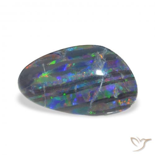 Triplet d'opale Multicolore naturelle Fantaisie, 3.25 ct, Opaque