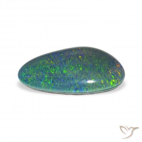 Triplet d'opale Multicolore naturelle Fantaisie, 3.23 ct, Opaque