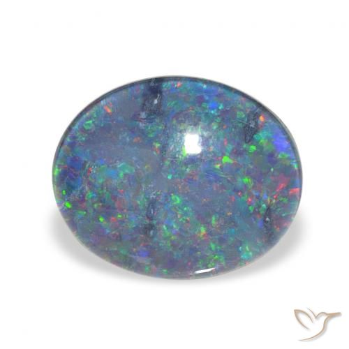 2.90ct Naturel Multicolore Triplet d'opale, ovale, Opaque