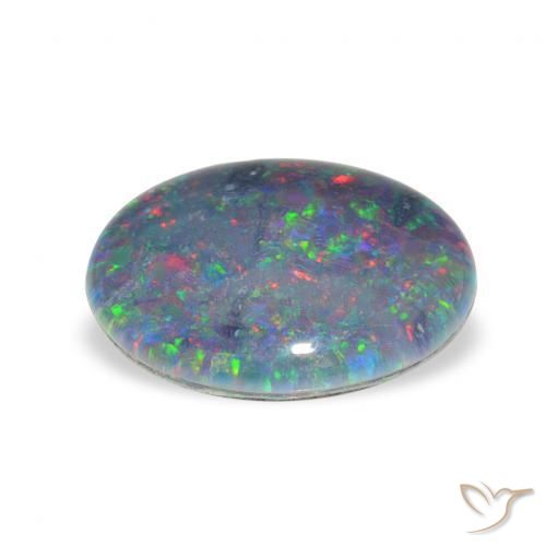 Triplet d'opale Multicolore naturelle ovale, 2.90 ct, Opaque