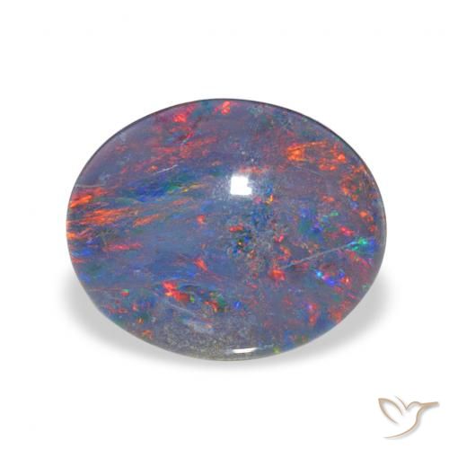 2.58ct Naturel Multicolore Triplet d'opale, ovale, Opaque