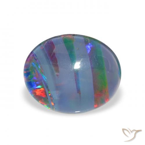 2.25ct Multicolore Triplet d'opale, ovale, Opaque
