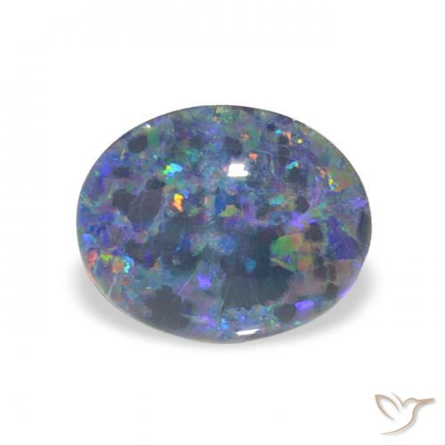 1.98ct Naturel Multicolore Triplet d'opale, ovale, Opaque