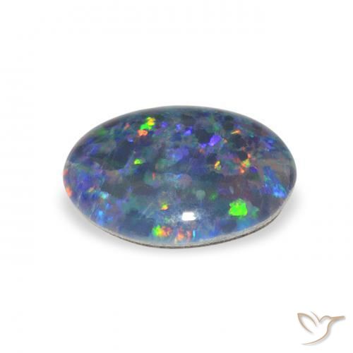 Triplet d'opale Multicolore naturelle ovale, 1.98 ct, Opaque