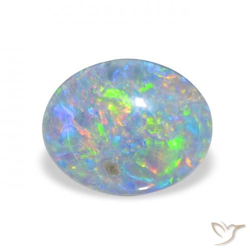 2.31ct Naturel Multicolore Triplet d'opale, ovale, Opaque