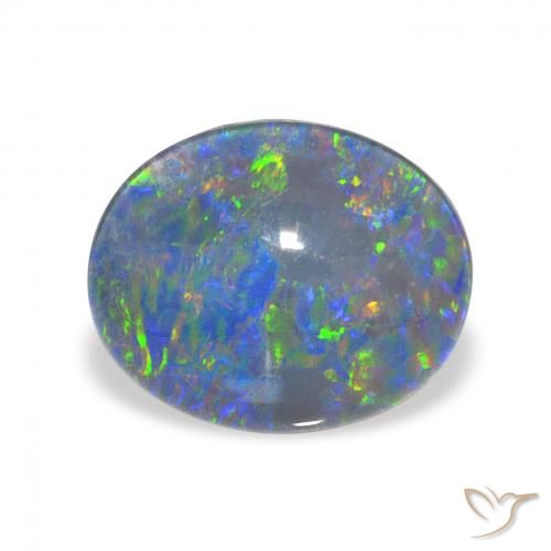 2.68ct Naturel Multicolore Triplet d'opale, ovale, Opaque