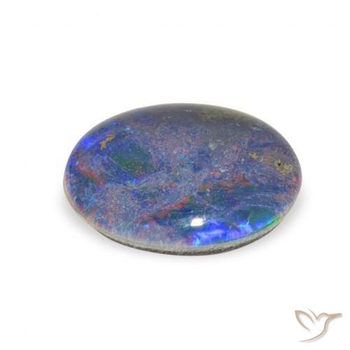 Triplet d'opale Multicolore naturelle ovale, 2.41 ct, Opaque