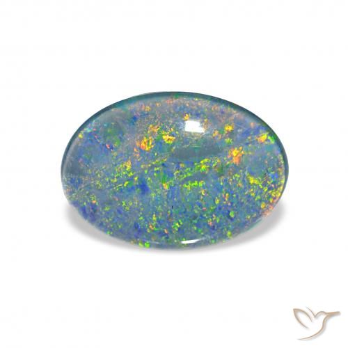 3.54ct Multicolore Triplet d'opale, ovale, Opaque