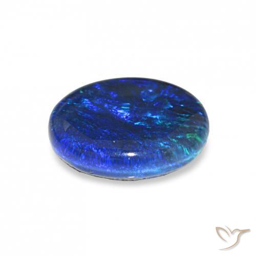 Triplet d'opale Multicolore naturelle ovale, 3.21 ct, Opaque