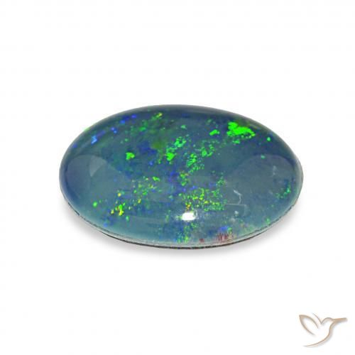 Triplet d'opale Multicolore naturelle ovale, 2.93 ct, Opaque