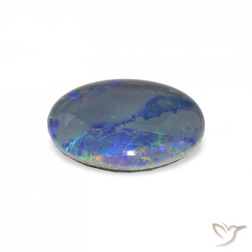 Triplet d'opale Multicolore naturelle ovale, 2.68 ct, Opaque