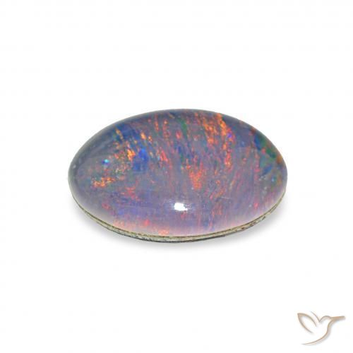 Triplet d'opale Multicolore naturelle ovale, 2.51 ct, Opaque