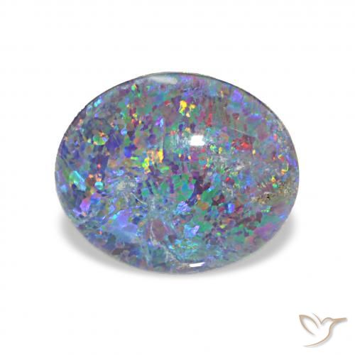 2.83ct Multicolore Triplet d'opale, ovale, Opaque