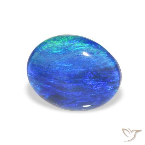 Triplet d'opale Multicolore naturelle ovale, 2.79 ct, Opaque