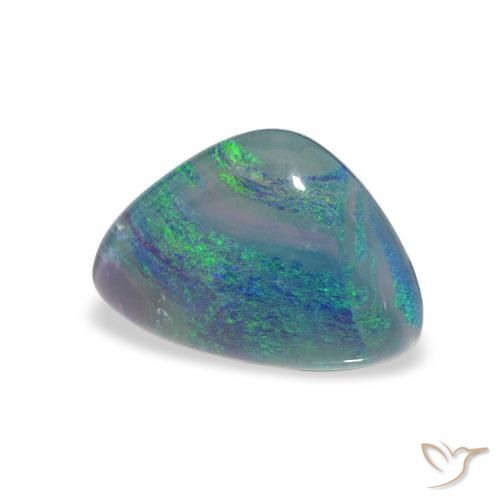 Triplet d'opale Multicolore naturelle Trillion, 1.74 ct, Opaque
